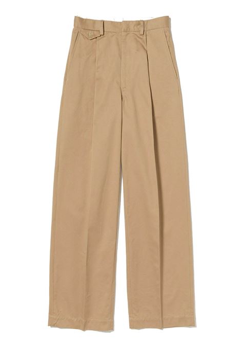 pantaloni chino one-tuck donna cammello AURALEE | A25SP05FCCAMEL BROWN